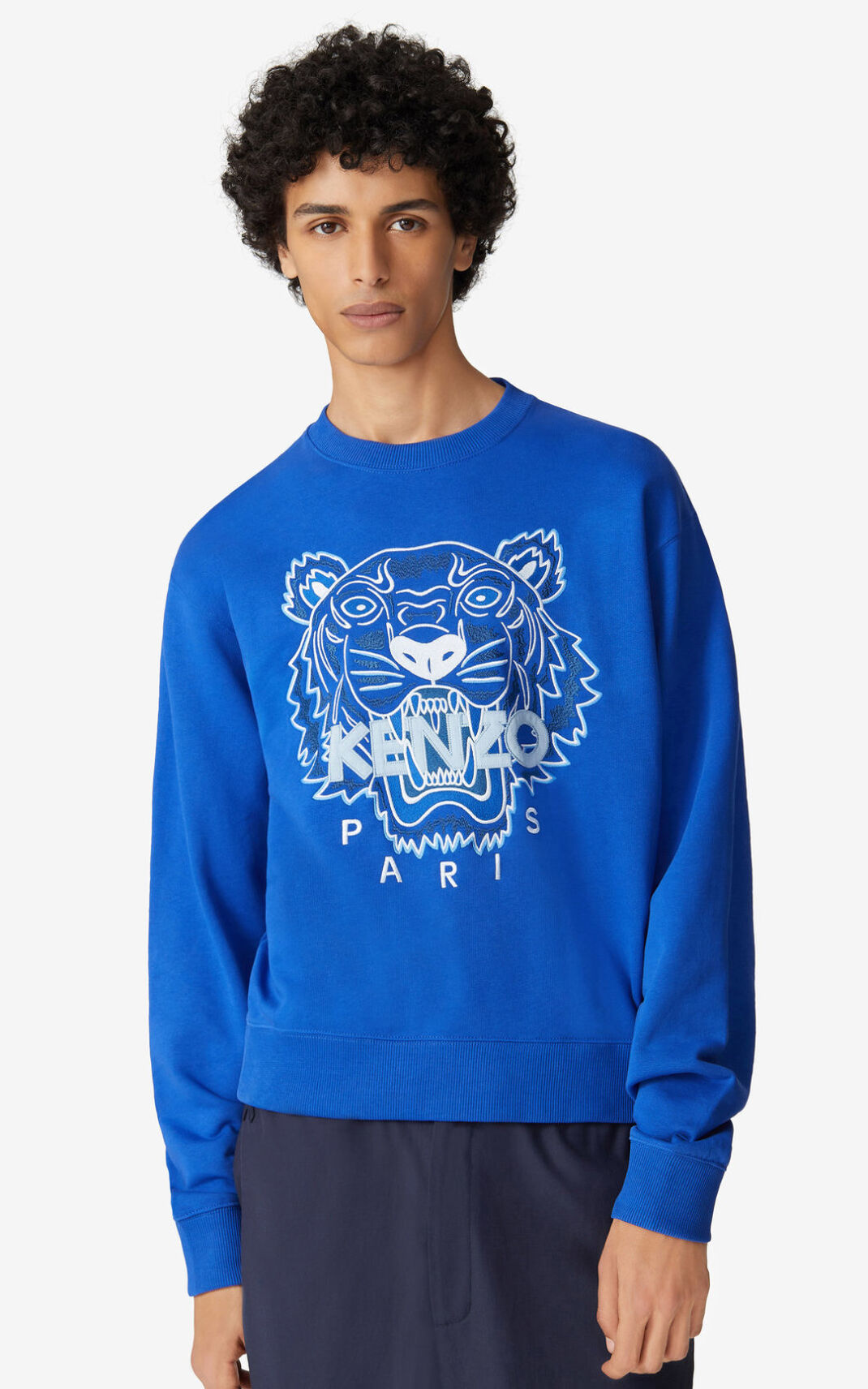 Sweat Kenzo Tiger Homme Bleu Royal Bleu | DFXG-52176